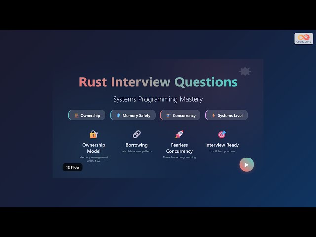 Rust Interview Questions: Systems Programming Fundamentals - Ownership, Memory Safety & Concurrency