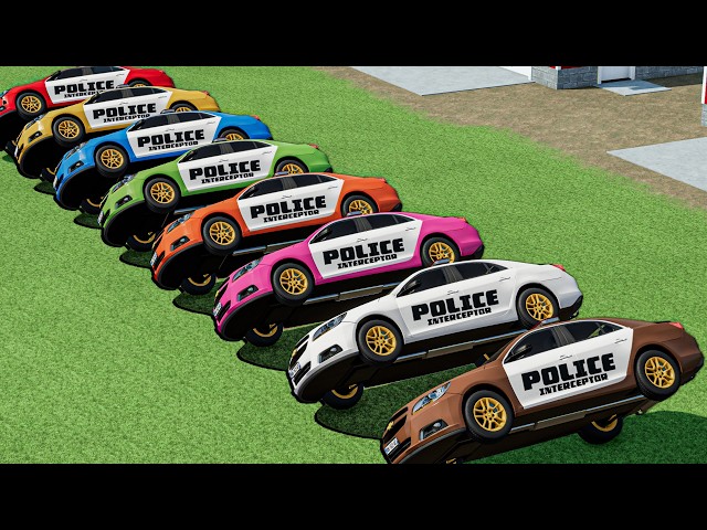 Chaos Parkour Stunts - Police Trucks vs Impossible Ramps