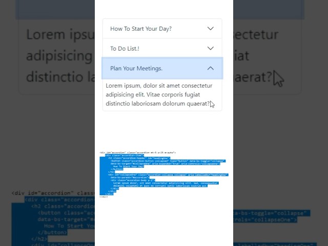 How to make Accordion design using bootstrap classes? #bootstraptutorial #accordion