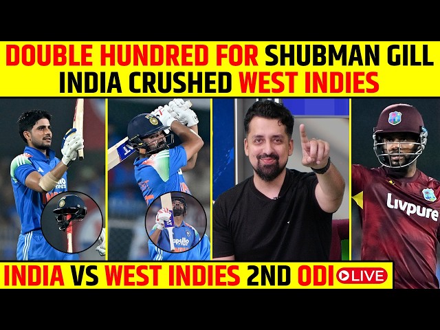 🔴INDIA VS WEST INDIES 2ND ODI LIVE: WEST INDIES KA AATANK! INDIA KAR PAYEGA CHASE? #indvswi