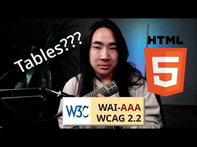 Accessible WCAG 2.2 Compliant HTML5 Tables