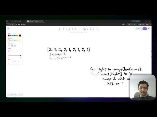 Move Zeroes | LeetCode 283 | Python | DSA Walkthrough