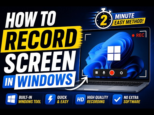 Screen Recording in Windows Without Software 🔥