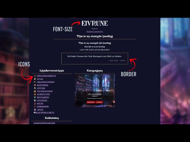 Borders and Icons - CSS on World Anvil #3