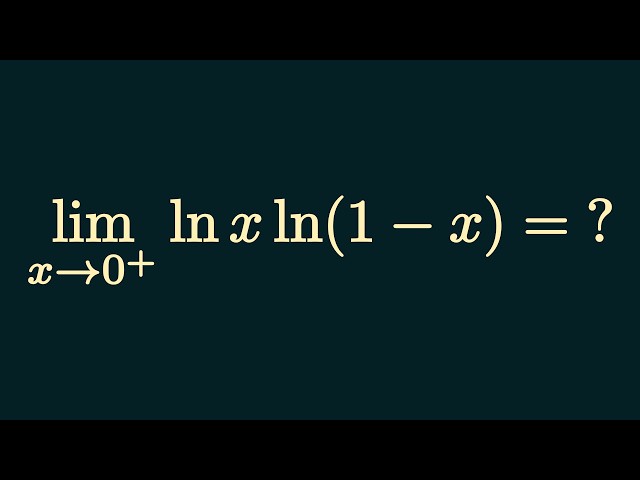 Limit of \ln{x}\ln(1-x) as x goes to 0