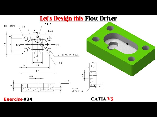 Flow Driver Part Design Made EASY for Beginners! #Catiav5 #theproductdesigner #CAD #Catiatutorials