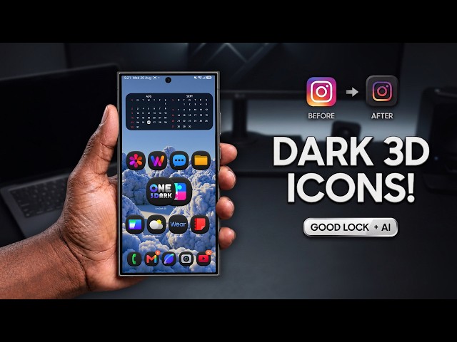 How to Get Dark 3D Icons on Samsung + Create Missing Icons With AI | Doitright_tech