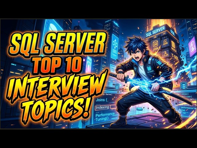 Top 10 SQL Server Interview Topics 🔥 | Must-Know Concepts for Developers