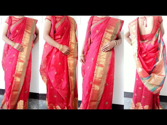 Easy and Perfect way of Draping best Bridal Bengali Saree - Karwachawth Special