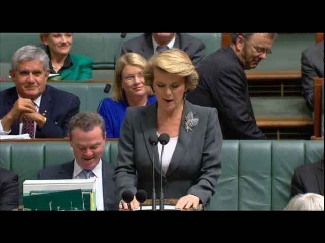 Question Time Thu Jun 27 2013 - Julie Bishop asks Kevin Rudd about Trustworthiness