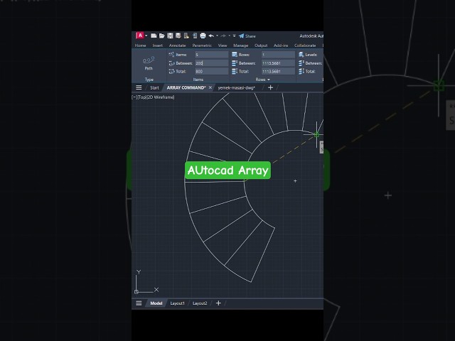 AUTOCAD’DE ARRAY 👍🏻✅ | CIVIL STUDENT WORK | AUTOCAD 2D, 3D DRAWING