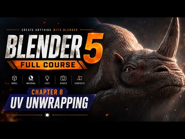 Blender 5 Full Course Part 8 - UV Unwrapping
