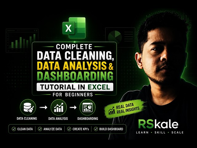 Excel Data Cleaning, Data Analysis & Dashboard Tutorial | Complete Excel Project (2026)