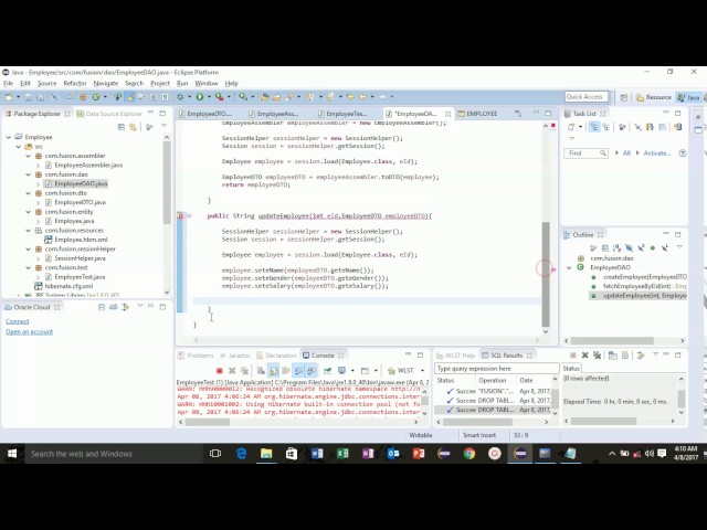 Lesson 24 (Hibernate for Beginners) Update Employee details in Hibernate Employee Application