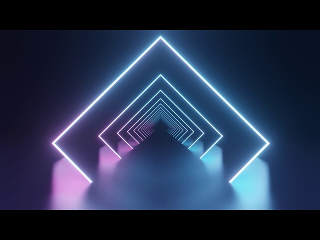 Neon Light Square Background Video, flicker reflection Motion Background Loop | Free Stock Footage