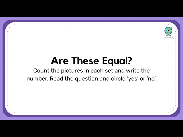 Are These Equal? - Sr. KG #learning #education #mathconcepts #revision #worksheet #srkg #equals