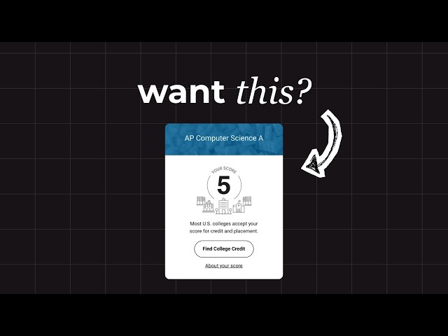 If you need a 5 on AP Computer Science A, watch this.