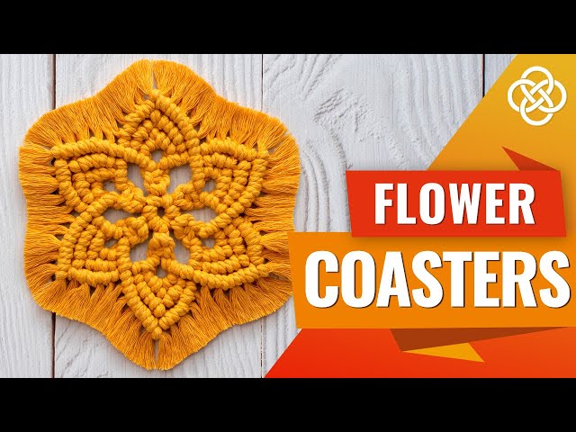 DIY Macrame Flower Coaster Tutorial | Macrame Coaster DIY | Macrame Coaster Tutorial