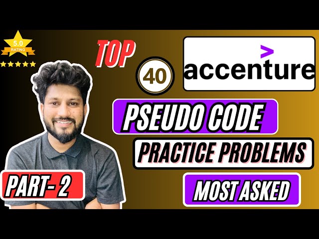 Accenture Pseudo Code questions 2024 | Most Asked Pseudo Code Questions in Accenture | PART- 2