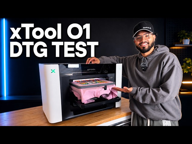 xTool O1 Omni UV/DT Printer Test | Black vs Pink T-Shirt Results