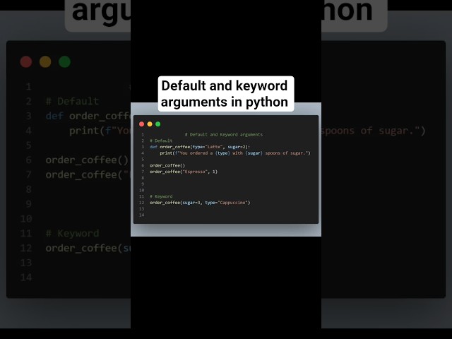 Default and Keyword arguments in python functions. #coding #codeswiftz #codingbat #tutorial