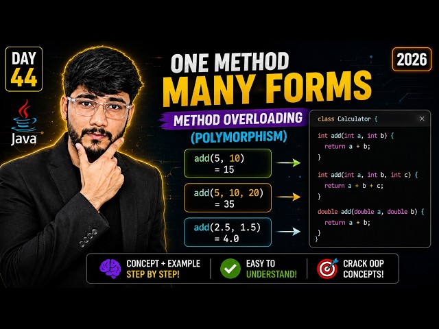 Polymorphism Made Easy | Method Overloading Explained ⚡ [2026]