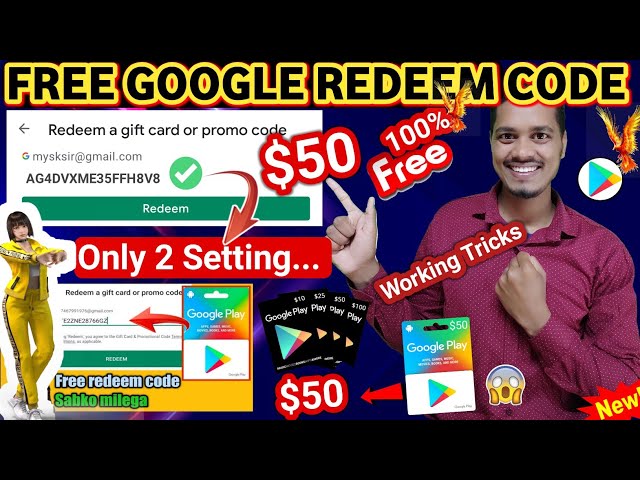how to get free redeem code || free google play gift card codes
