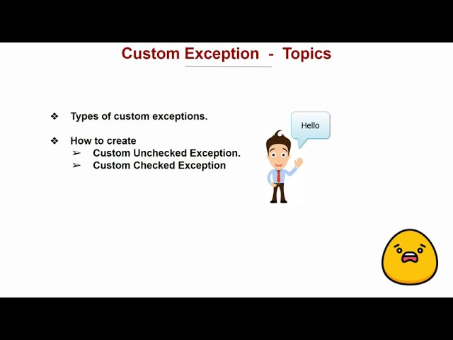 04. Create Custom Exceptions & It's Types - Java Interview