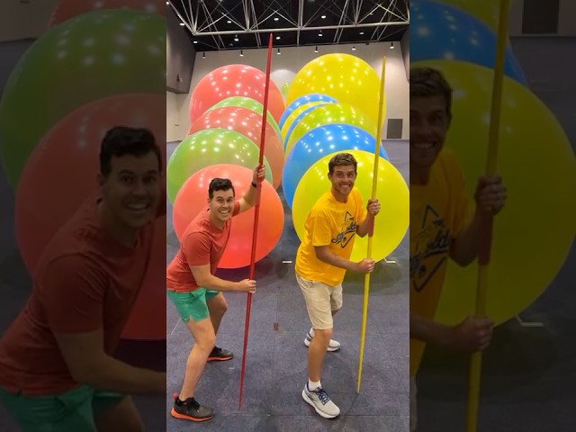 INTENSE Giant Balloon Pop Racing!!
