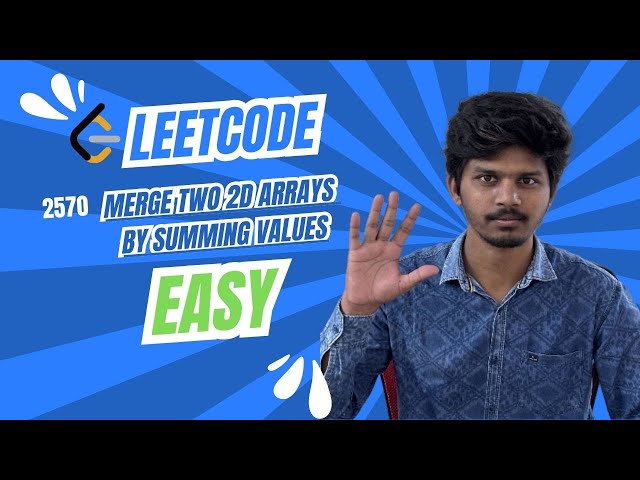 Merge Two 2D Arrays by Summing Values - Leetcode 2570 - Python | Soumil Speaks