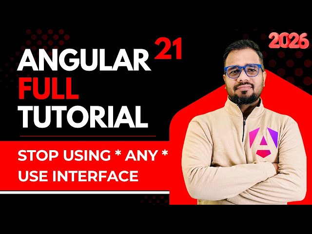 Angular 21 Tutorial in Hindi #57 | API Interface  - Any vs Interface