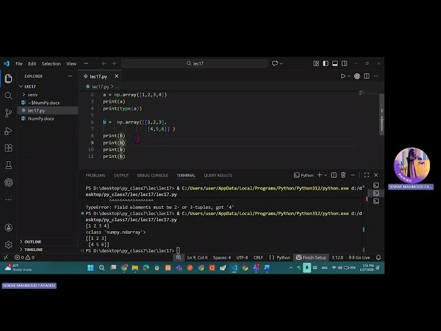 NumPy and venv introduction in python part2