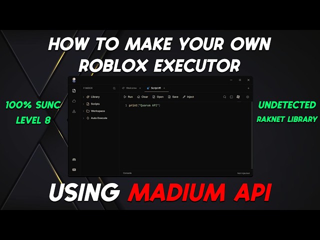 How To Make Your Own Roblox Executor Using Madium API | Quorum API | 100% sUNC & Level 8 | Working