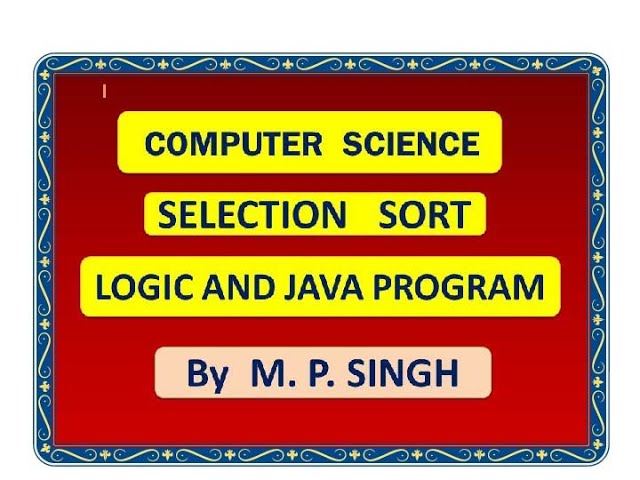 Selection Sort Java Programming Lesson 42