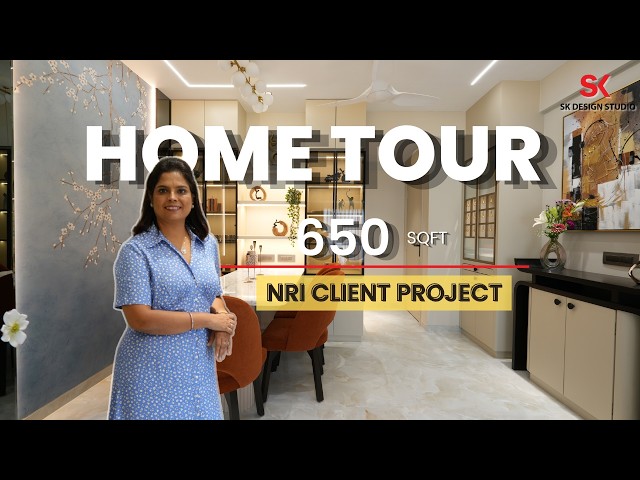 Dream Home in 650 sq ft | 2BHK Interiors for NRI Client #skdesignstudio #homedecor