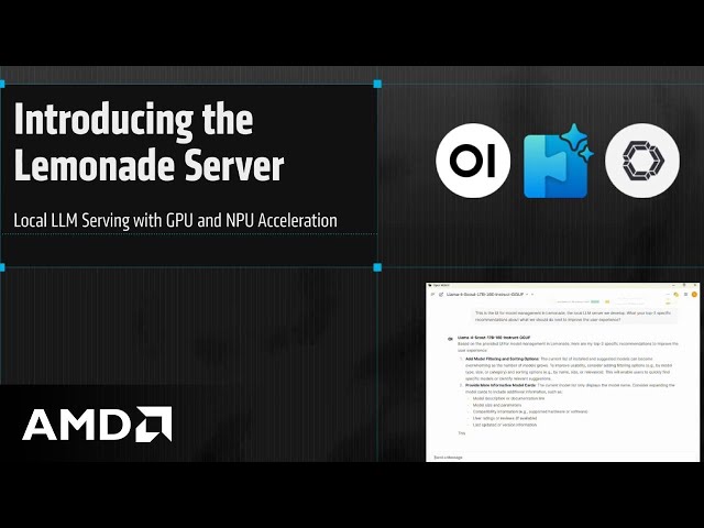 Introducing Lemonade Server: Local LLM Serving with GPU and NPU Acceleration