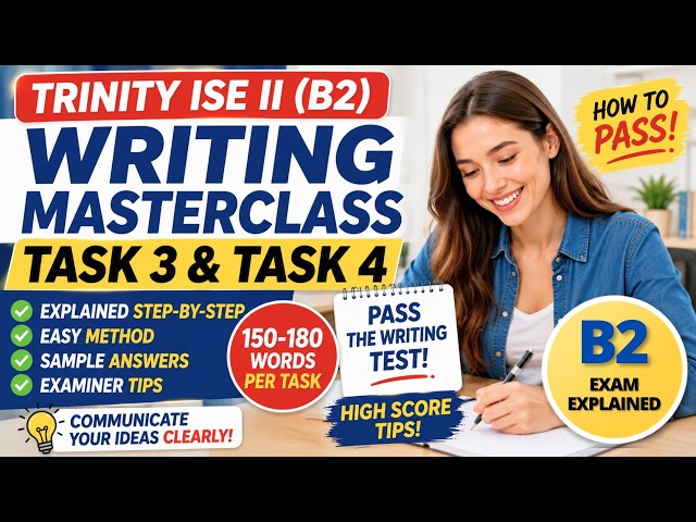 How to Pass Trinity ISE II (B2) Writing Test | Task 3 & Task 4 Explained + Sample Answers