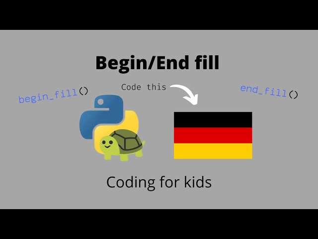 Begin/End Fill functions in the turtle module #codingforkids