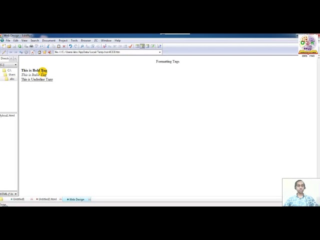 Practical’s on Essentials of Web Design  Pract 1 Basic HTML tags