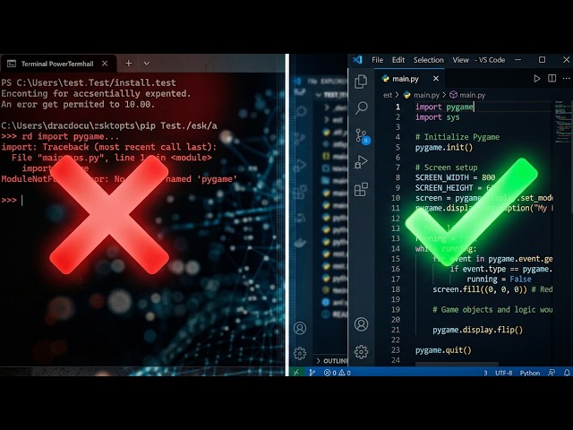 How to Install Python, Set Python PATH & Install Pygame | Complete Beginner Tutorial