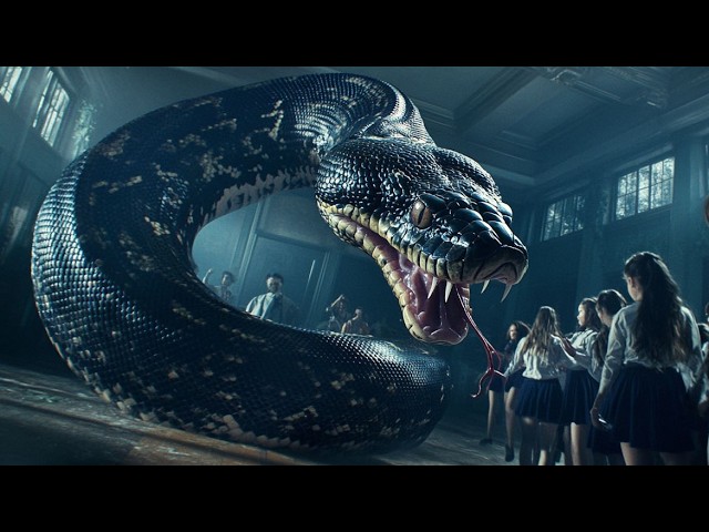 【2025 Newest Movie】A giant python is out of control, attacking the student dorms at night! 🐍#movie