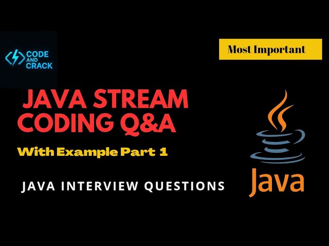  Java Stream API Interview Questions (Part 1)