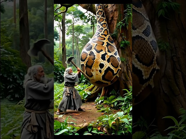 Unbelievable! Elephant Found Inside a Giant Python!