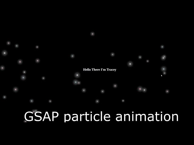 Swirling particle animation with JavaScript, GSAP and CSS