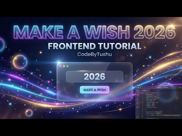Make a Wish ✨ 2026 — Magical UI Animation with Modern CSS | CodeByTushu