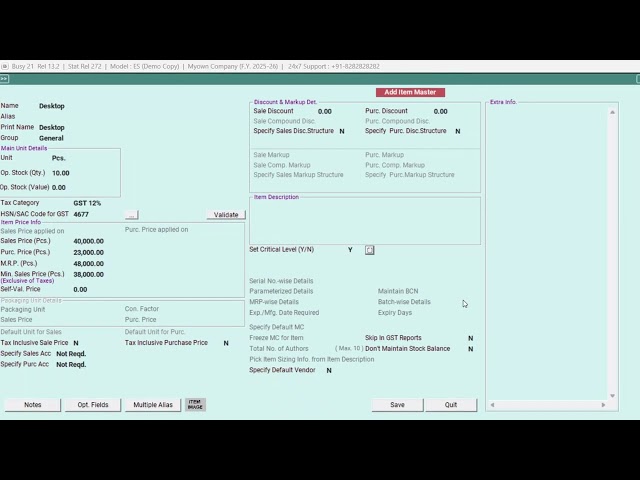 How to create stock items in Busy Accounting software in hindi@COMPUTEREXCELSOLUTION #busy