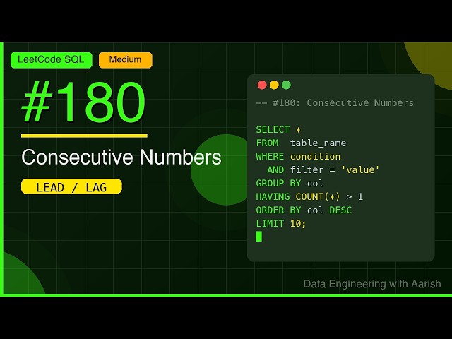 Leetcode 180 Consecutive Numbers