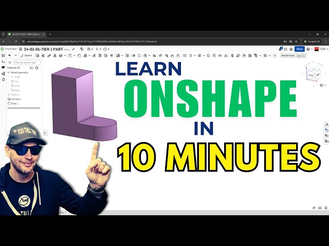 ONSHAPE Quick Start Tutorial - Easy Part for Beginners
