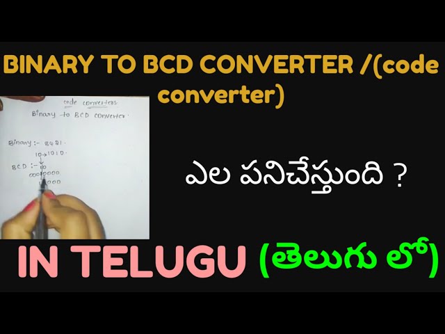 BINARY TO BCD CONVERTER(code converter)-(Linear digital integrated circuit applications)BTech,degree