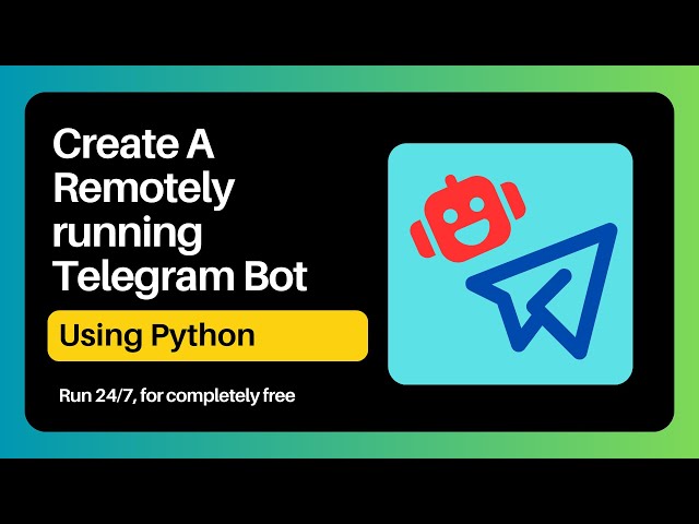 Make a Telegram bot using python and run it remotely 24/7 on replit and uptimerobot under 17 minutes